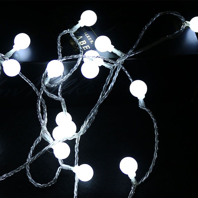 led彩灯圆球灯串圣诞装饰彩灯满天星房间布置串灯电池灯细节图