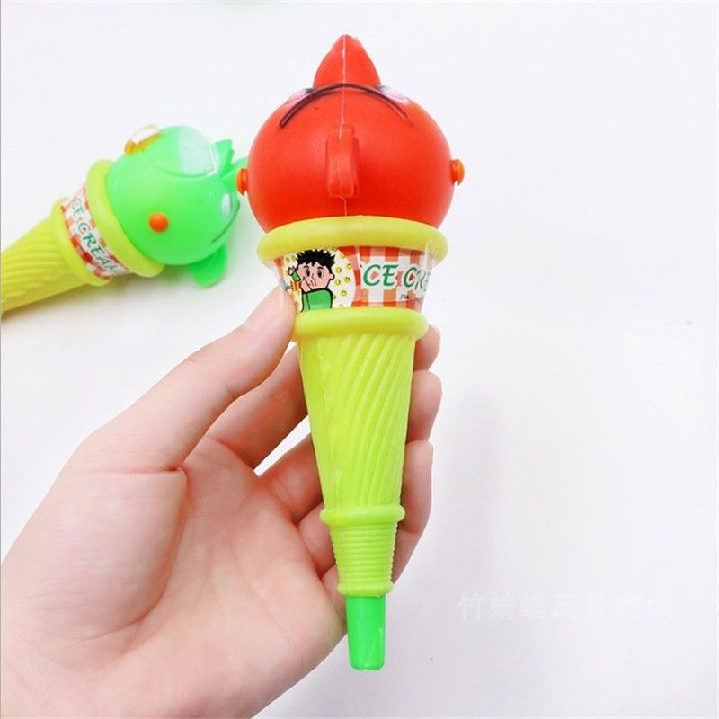 Children's creative ice cream blowing dragon cartoon, tongue sticking, stretching whistle, blowing, rolling toys, kindergarten small gifts details Picture