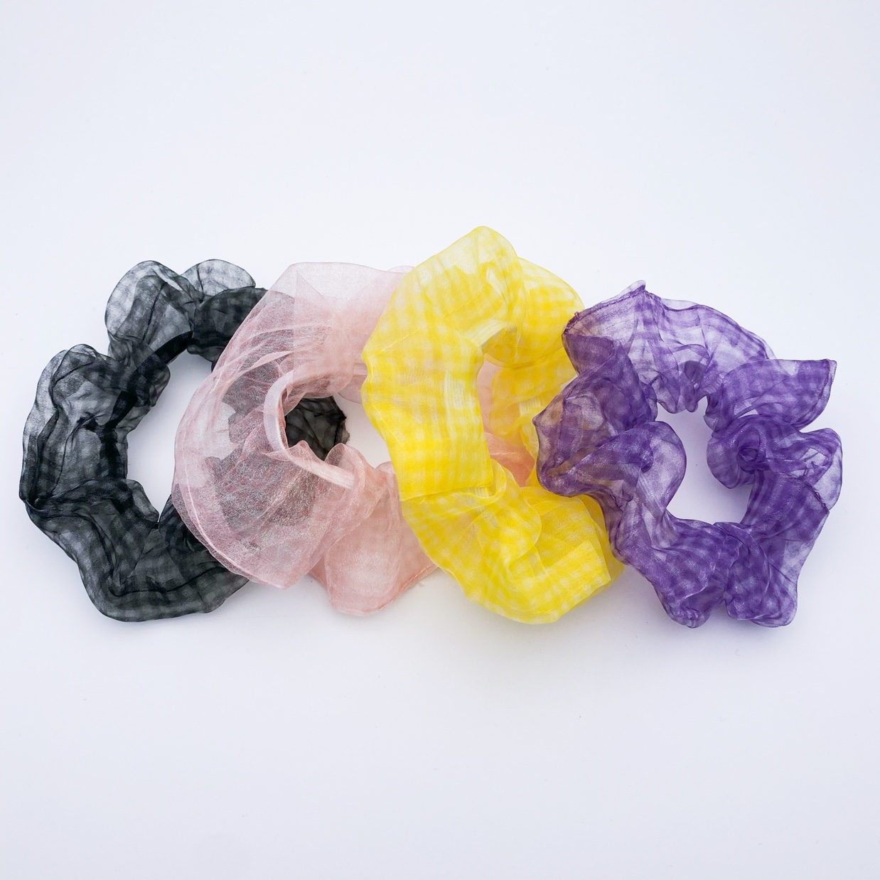Organza check scrunchie thumbnail
