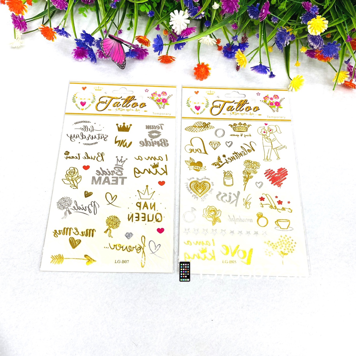 Gilded watermark tattoo sticker Specification image
