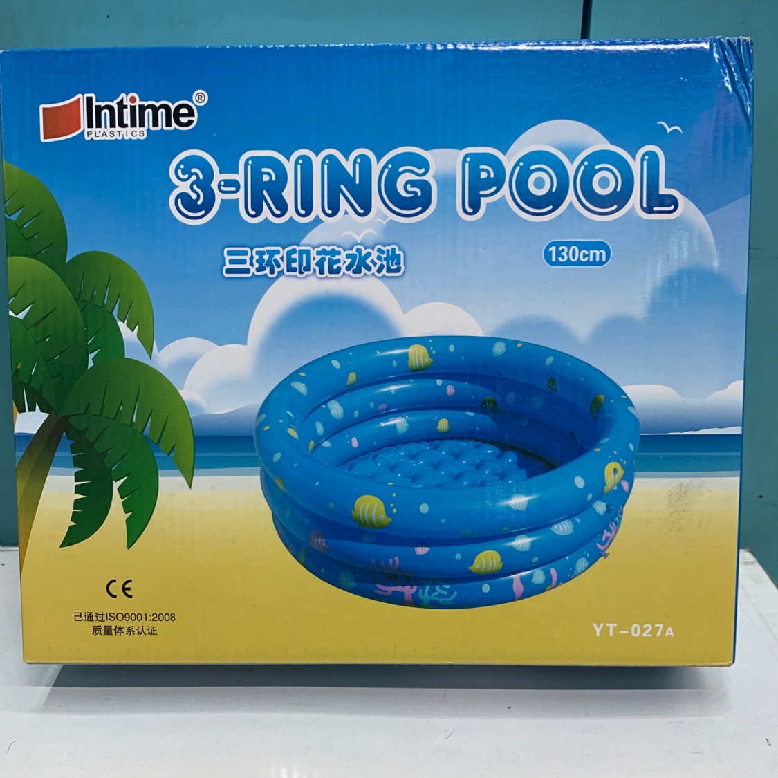 Yiwu Good Goods Yingtai Factory has 130cm three-ring ocean printed ball pool, water play pool, bubble thickened massage base in stock -1001/1316 details Picture