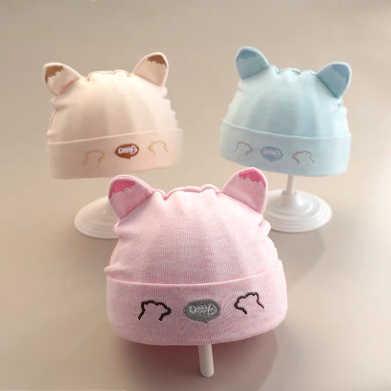 Baby hat Korean version newborn baby hat boy cute super cute autumn breathable thin autumn winter 0 months 3 tide thumbnail