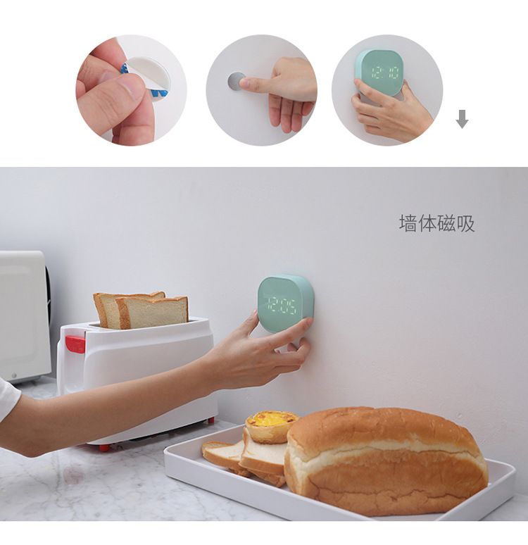 欧式创意定时智能小闹钟方块迷你卡通简约数字时钟床头夜光电子钟详情图8