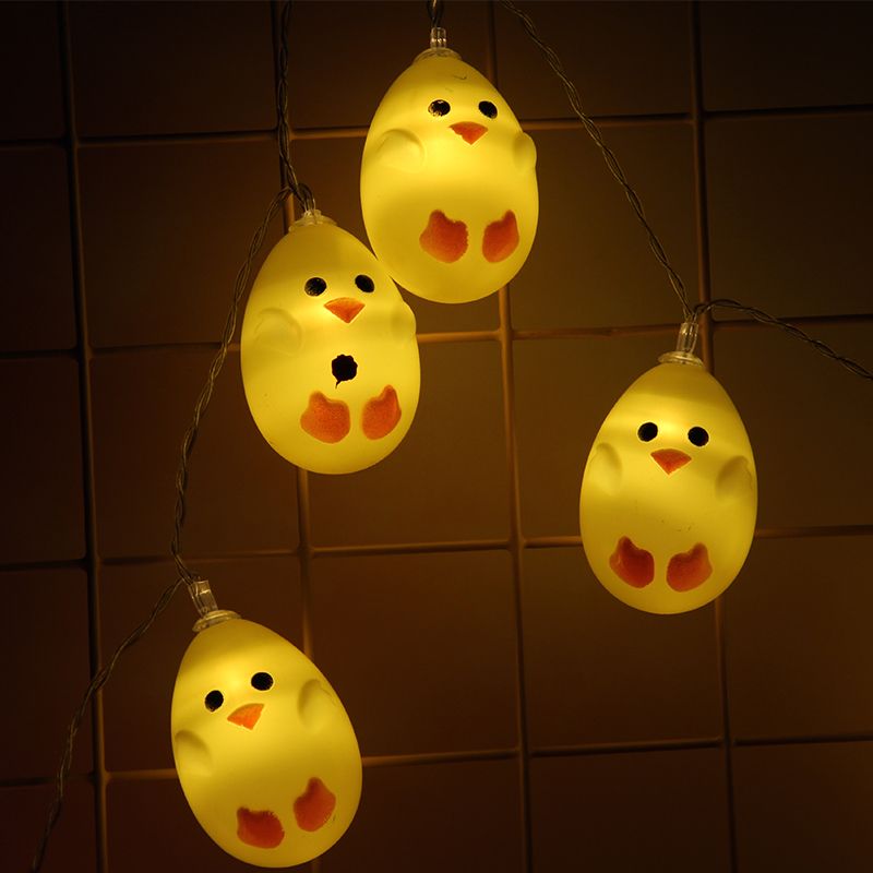 led animal-shaped light strings, Halloween little yellow duck lanterns, children's room decoration theme party arrangement lights Specification image