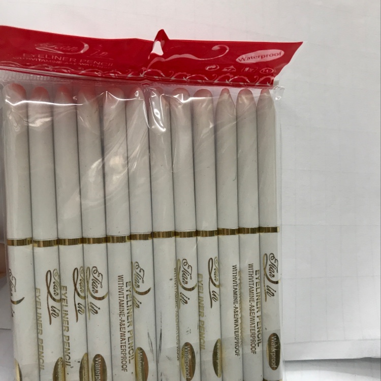 White pole automatic rotating eyebrow pencil eyeliner lip line eyeshadow pencil wholesale Item Picture