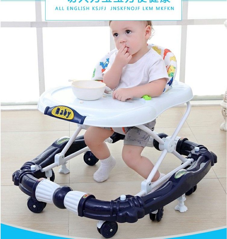 新款婴儿学步车带音乐和灯光有推杆遮阳棚手推车可当摇马详情图2