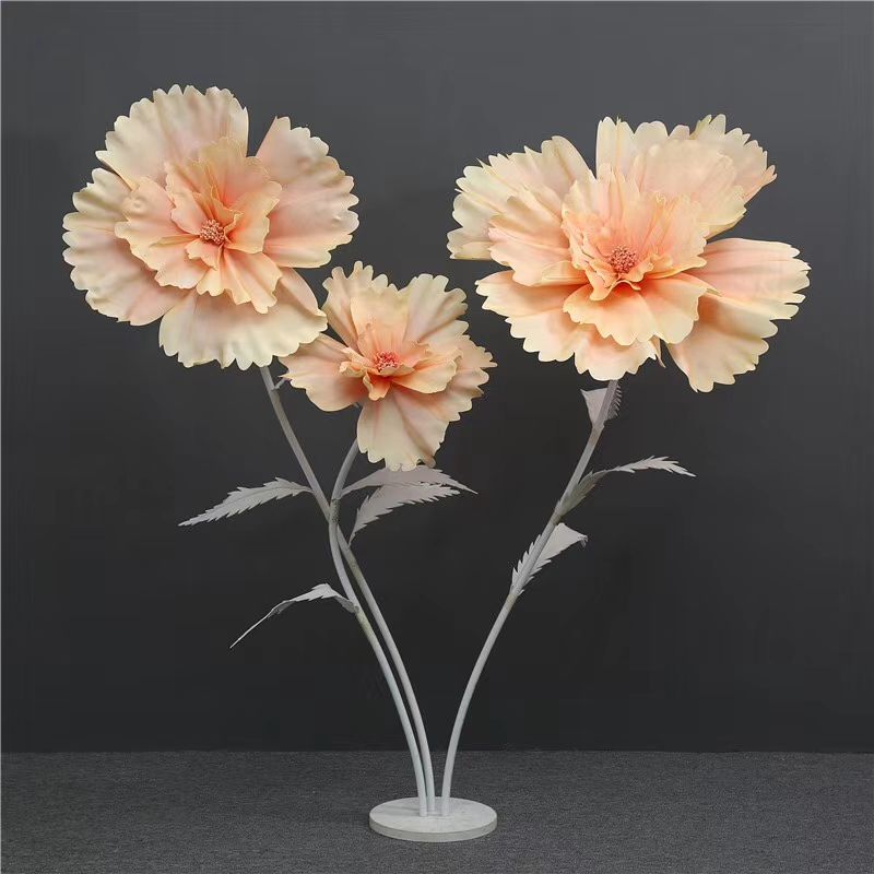 Hongling wedding props, new road guide decorative flowers, stage background decoration, paper flowers, peonies, window display ornaments details Picture