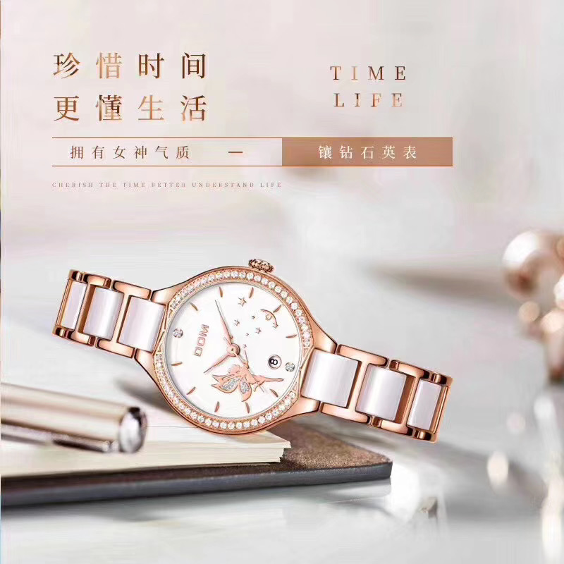 316 steel band, genuine ceramic, imported movement, three-degree water resistance details Picture