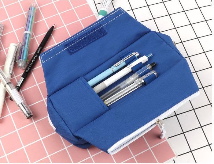 多层大容量笔袋女中学生高中生少女心网红铅笔袋韩版帆布文具盒详情图8