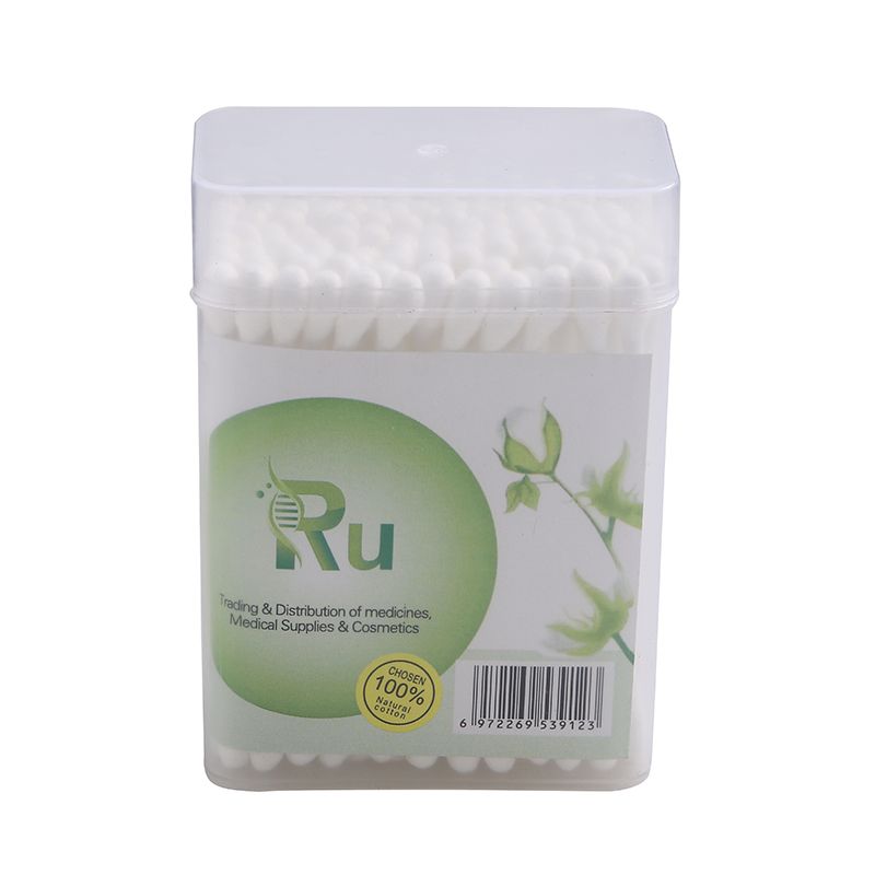 无菌棒棉球清洁棉花棒化妆卫生 现货批发 双头木棒棉签 厂家直销详情图4