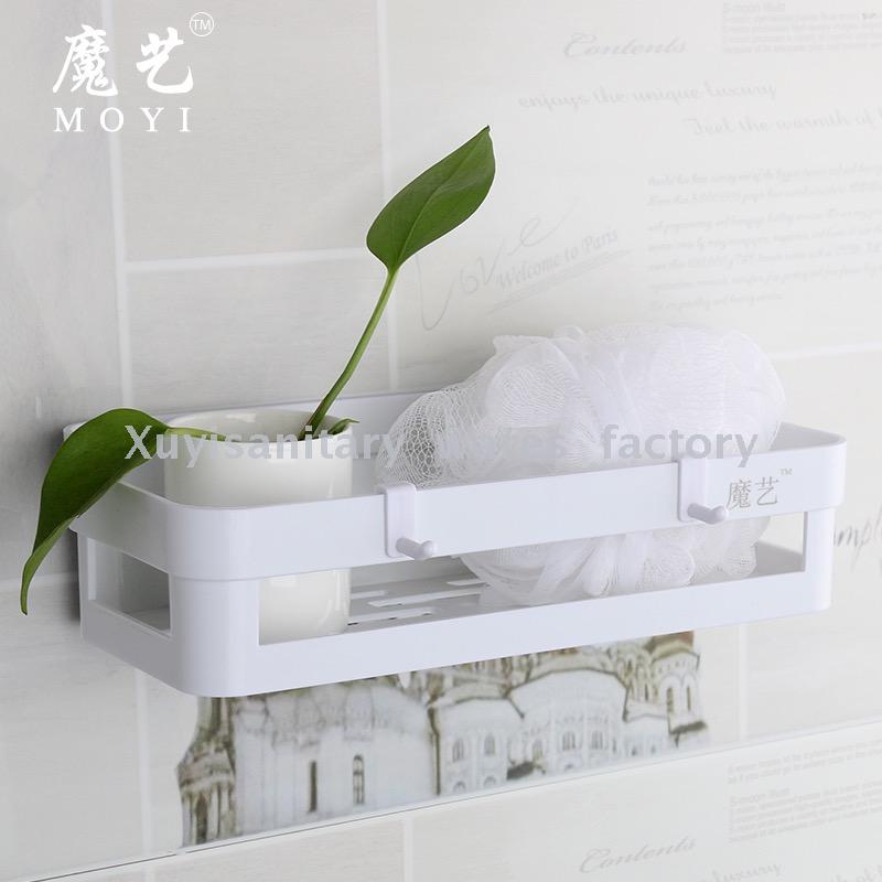 卫生间置物架免打孔 浴室收纳架 无痕 吸壁式挂钩 强力吸盘置物架详情图4