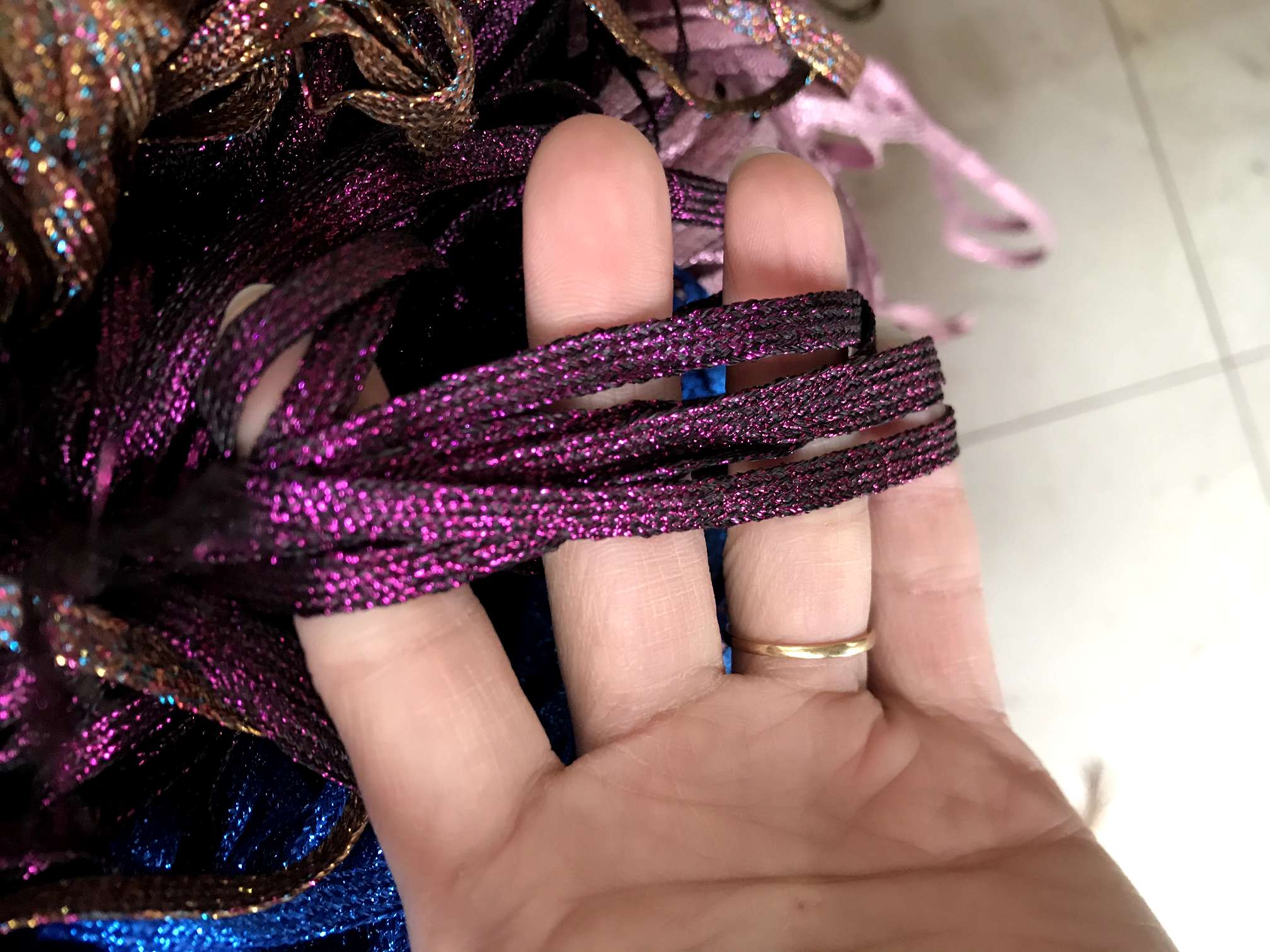 五毫米金丝扁绳，服装辅料绳，饰品头饰绳，手工饰品绳产品图