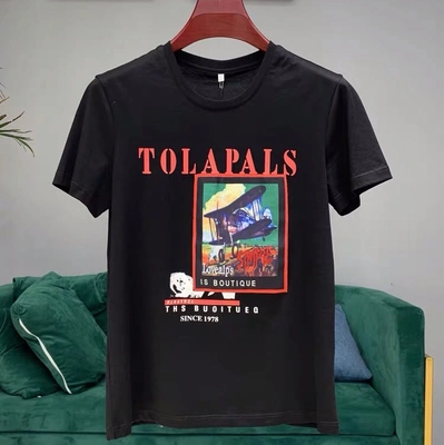 European summer new men's short sleeved T shirt base shirt cotton clothes loose trend half sleeve men's clothing thumbnail