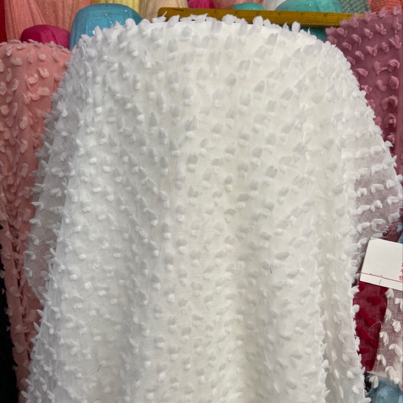 White imitation hemp small wool ball cloth ornament handicraft clothing ornament fabric cloth thumbnail