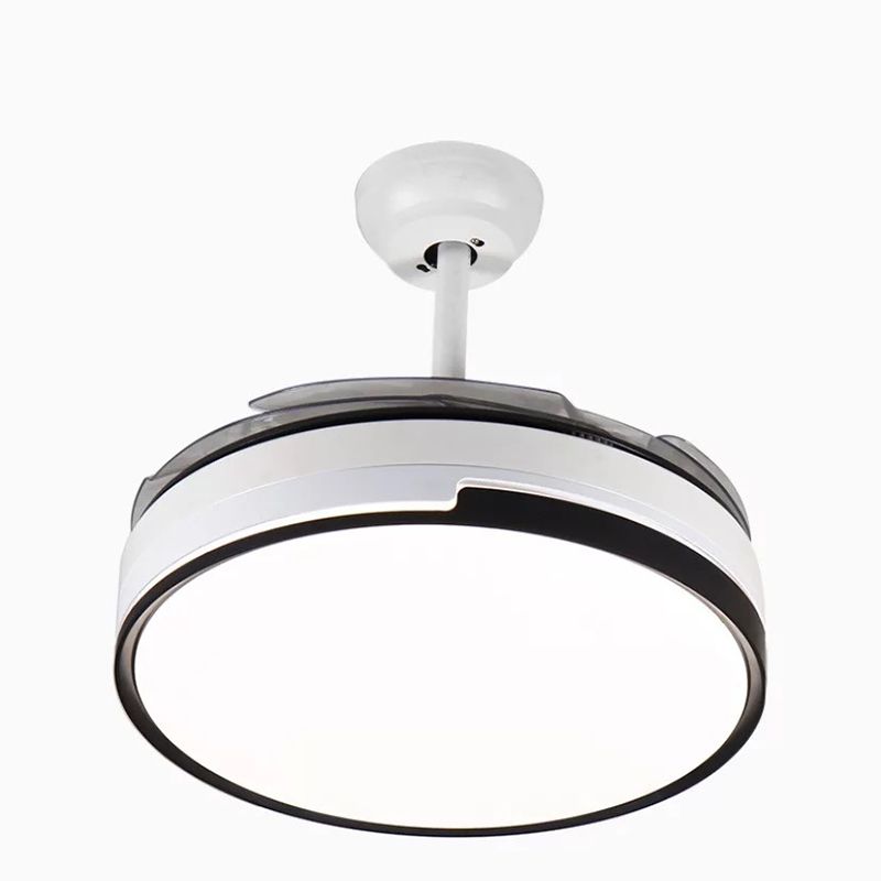 现代简约智能风扇灯 42寸马卡龙隐形风扇灯 家用卧室餐厅电吊扇灯细节图