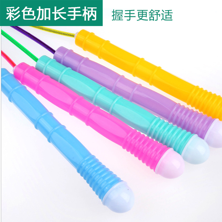Factory direct sales of steel wire skipping ropes, children's and adults' fitness products, and special training skipping ropes for students' physical education high school entrance examination details Picture