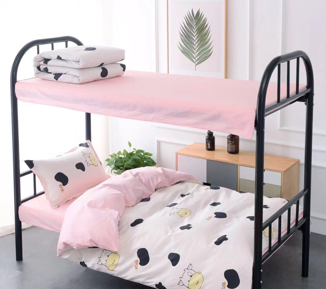 Factory direct sales of all-cotton fabric three-piece sets for student dormitories, children's beds and apartment beds Item Picture