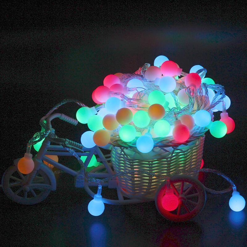 led彩灯圆球灯串圣诞装饰彩灯满天星房间布置串灯电池灯产品图