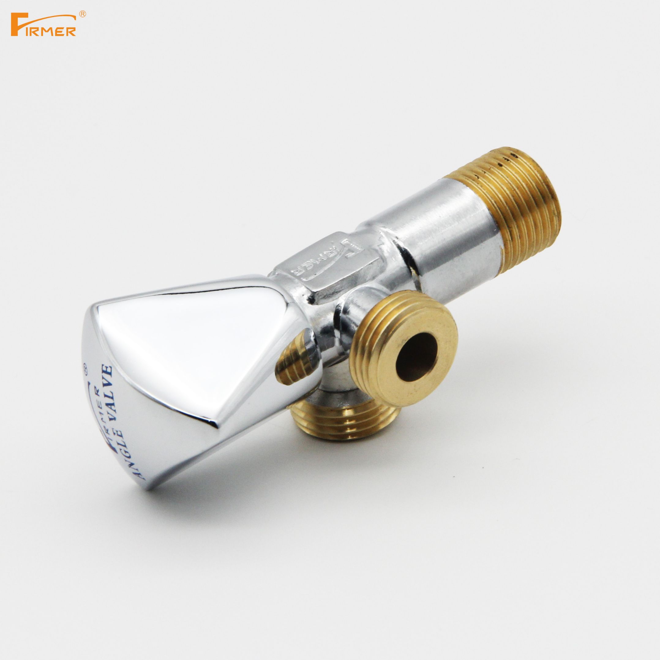 FIRMER copper dual-use water heater three-four-way corner valve Water divider switch valve Specification drawing