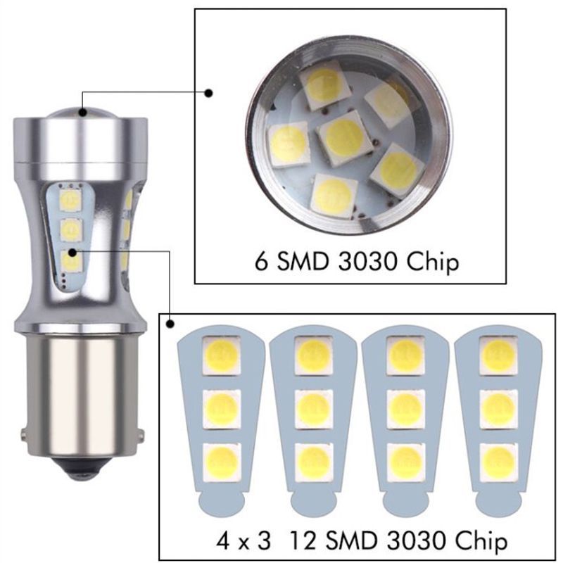P21W BA15S 1156 18W 3030 18SMD 18LED Brake lights, reverse lights, turn signals pic 4