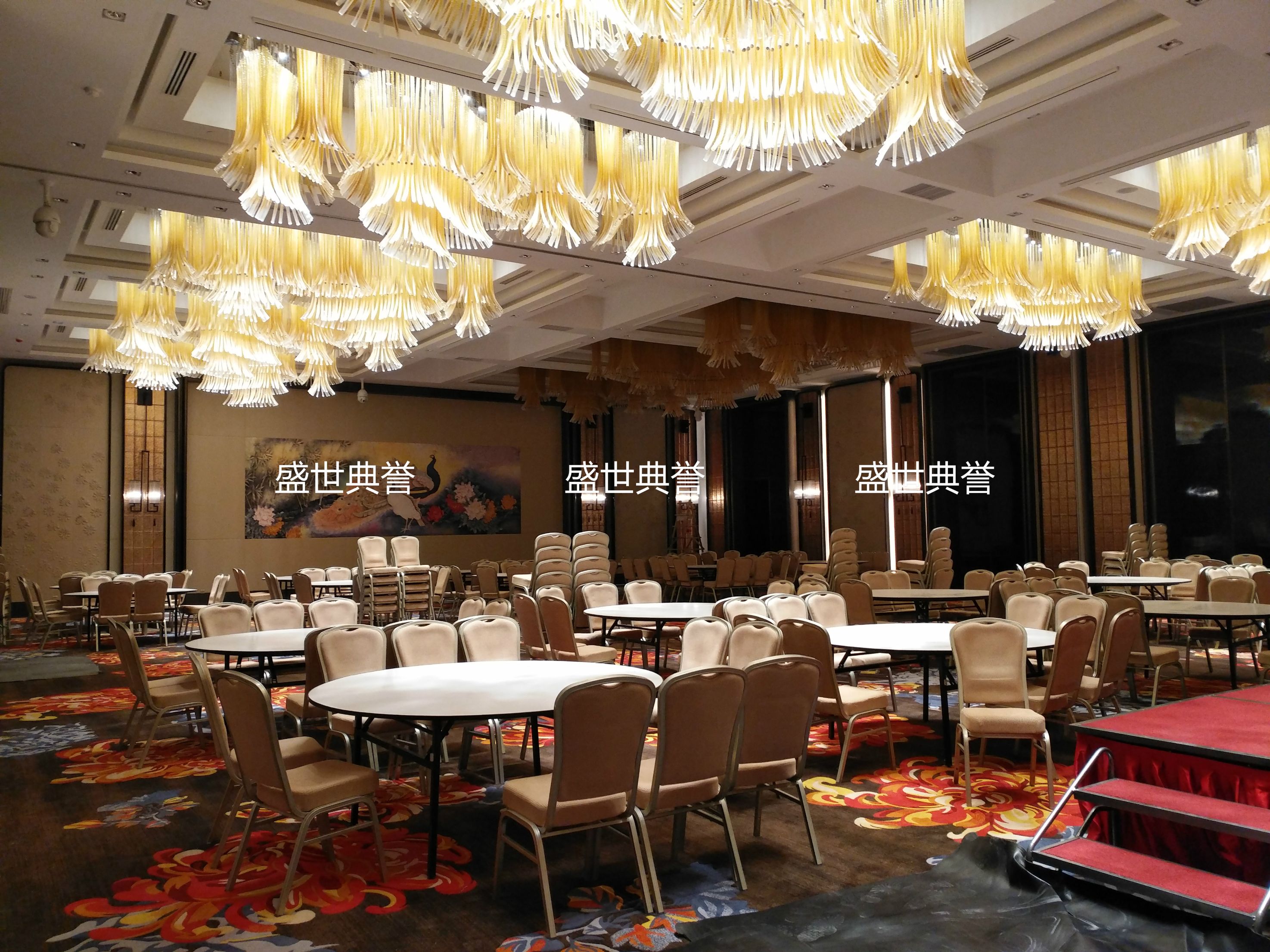 杭州星级酒店铝椅饭店宴会厅铝合金椅子婚宴会议酒席桌椅定做详情图7