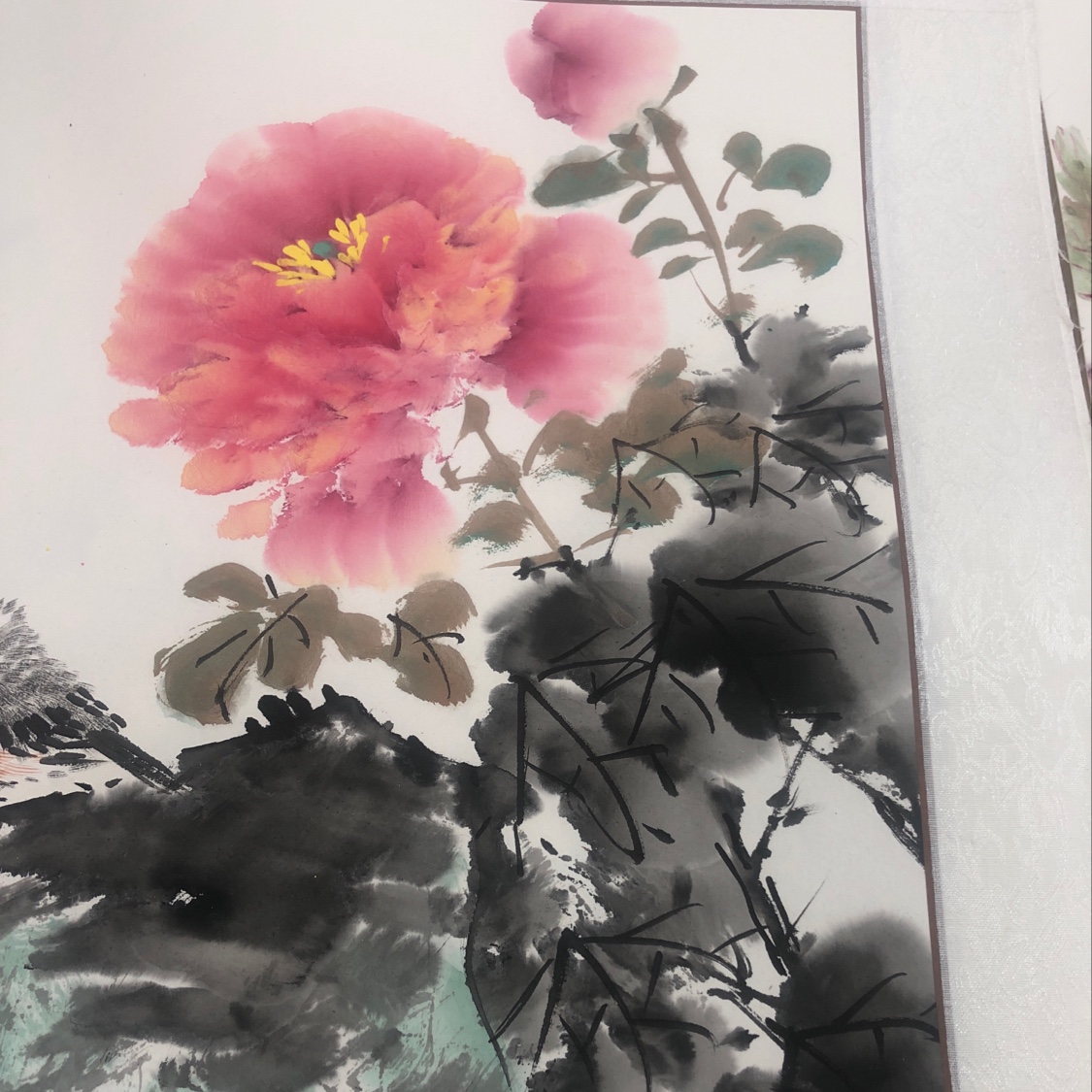 花开富贵 裱绫60/60（不含框）细节图