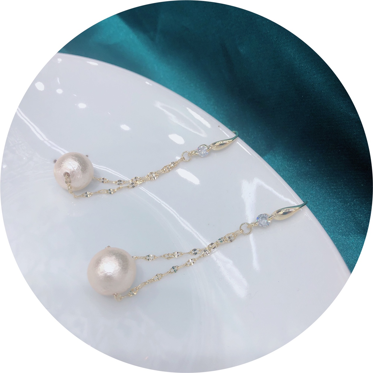 朱砂串/表白/无骨耳环/滴油花简约/水晶元宝细节图