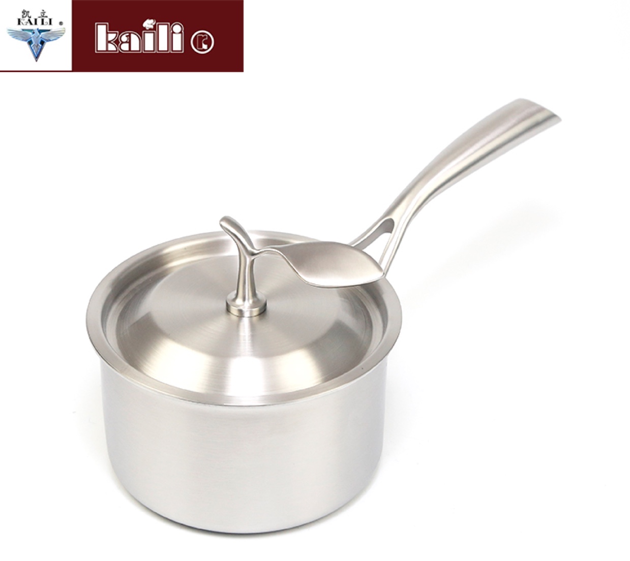 304 stainless steel single-handle milk pot, soup pot, food-grade soup pot, open flame induction cooker, universal details Picture