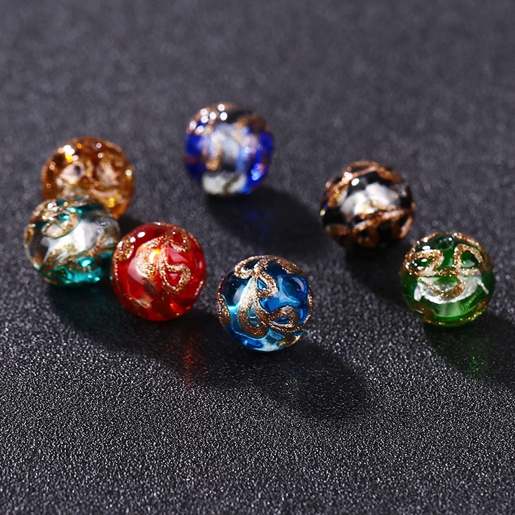 Perlas de borraja japonesas perlas sueltas método antiguo hoja de oro cocido perlas de borraja de seda diy accesorios venta al por mayor
