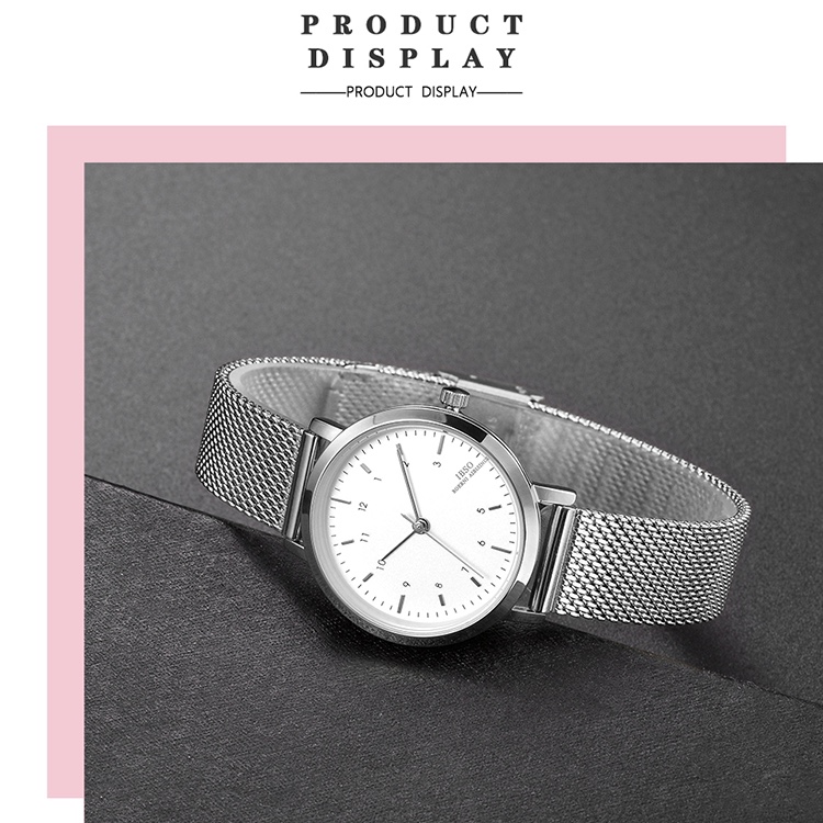 IBSO fashion stainless steel mesh belt waterproof women's watch thumbnail