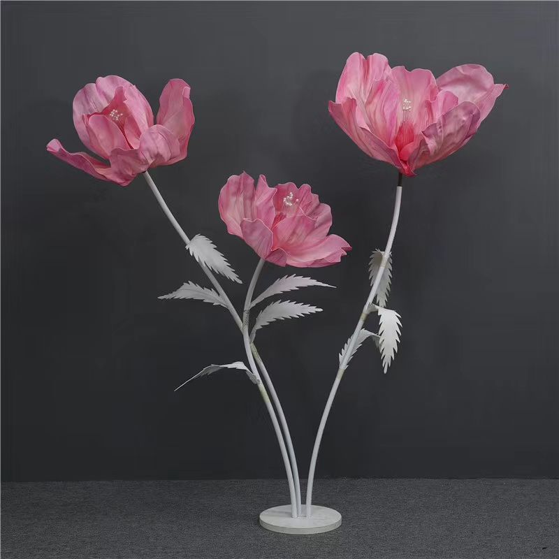 Hongling wedding props, new road guide decorative flowers, stage background decoration, paper flowers, tulips, window display ornaments Item Picture