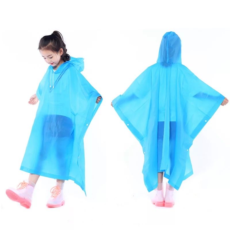 义乌厂家直销 EVA儿童糖果色防水斗篷雨衣雨披 PONCHO 防雨 防风