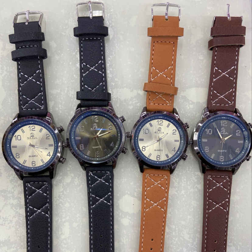 Classic and fashionable 16 men's leather strap watch details Picture