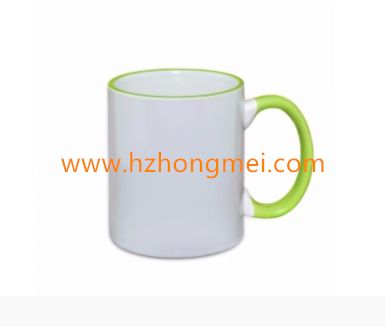 厂家供应彩口彩把涂层杯 内彩杯 升华杯 热转印马克杯详情图1