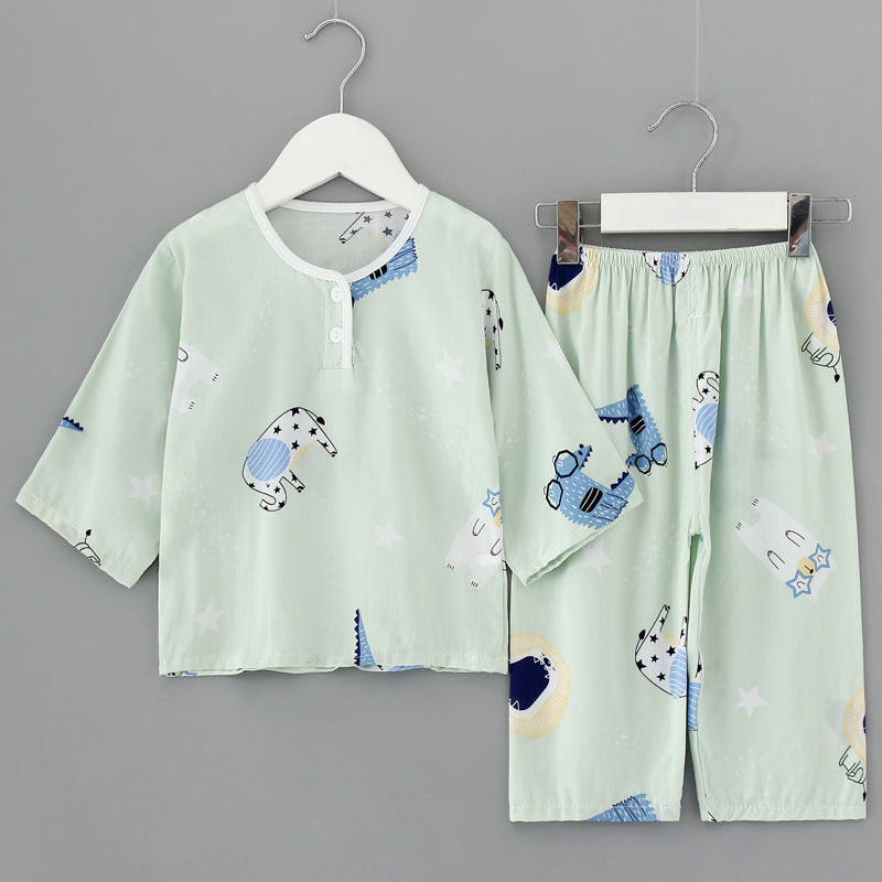 Cartoon-printed children's pajamas