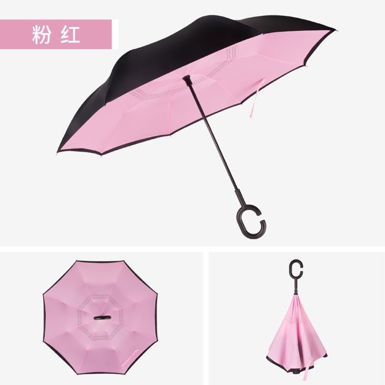 Umbrella Car With Double Reverse Umbrella Clear Umbrella Free Anti-Bone Long Handle Umbrella Custom Advertising Umbrella Logo Customization details Picture