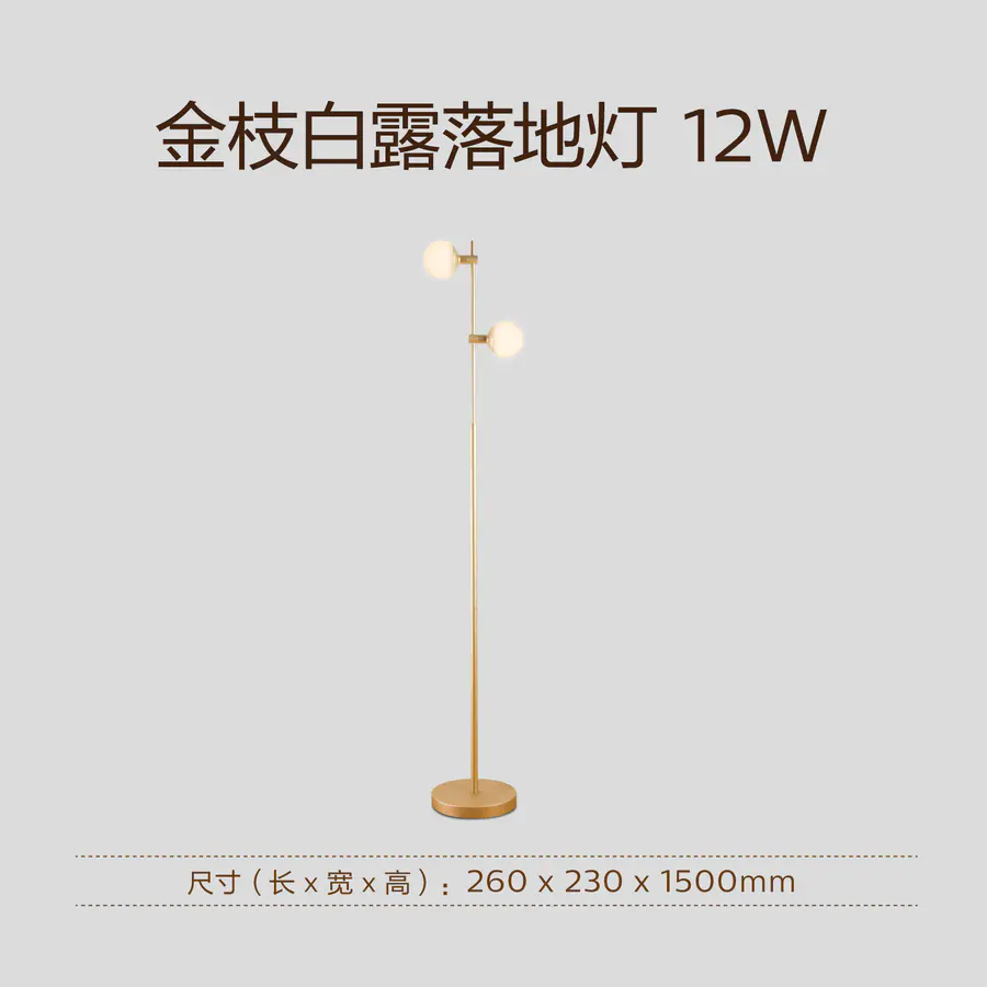 飞利浦LED落地灯金枝白露12w