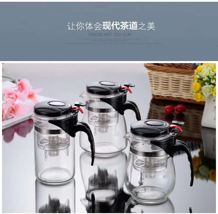 Glass teapots come in various sizes Specification image