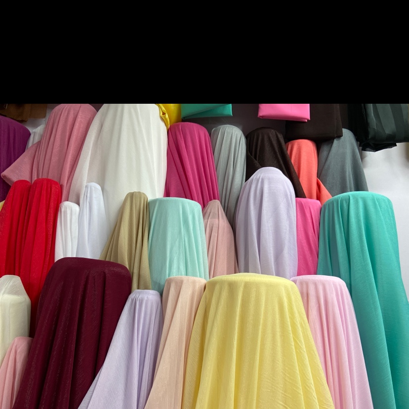 Dark grey silver-threaded crepe fabric, glittering crepe fabric, decorative items, handicrafts, headwear, clothing fabric, multi-colored Specification image