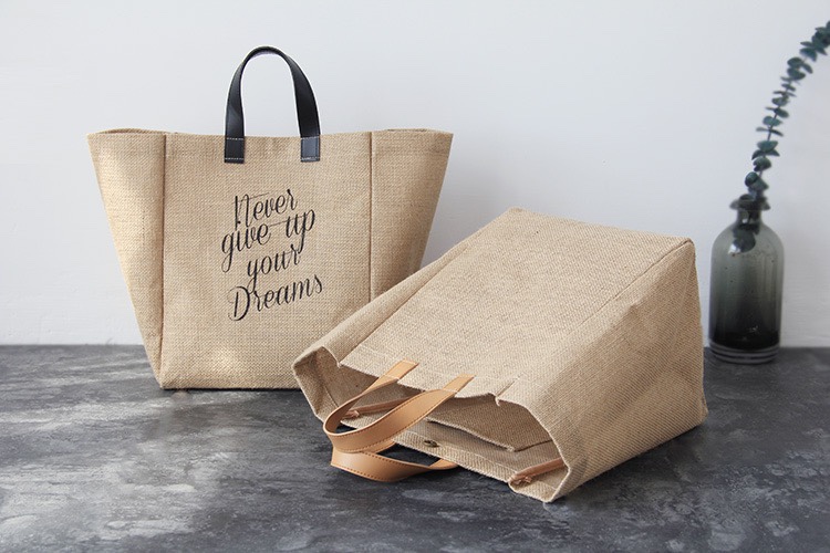 Customized logo gift bags for jute shopping bags details Picture