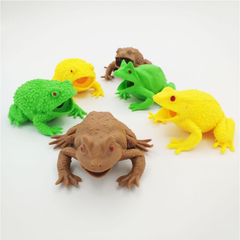青蛙发泄球 吐蛋蛙下蛋鸡 仿真青蛙 TPR减压玩具厂家直销