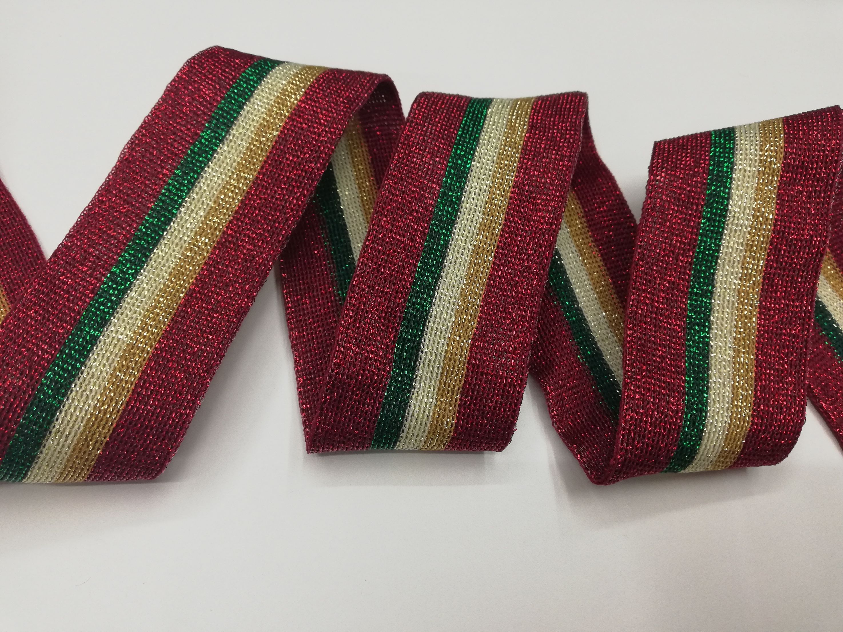 4Cm Knitted Ribbon Ribbon Gold Ribbon Ribbon Decorative Side Clothing In Stock