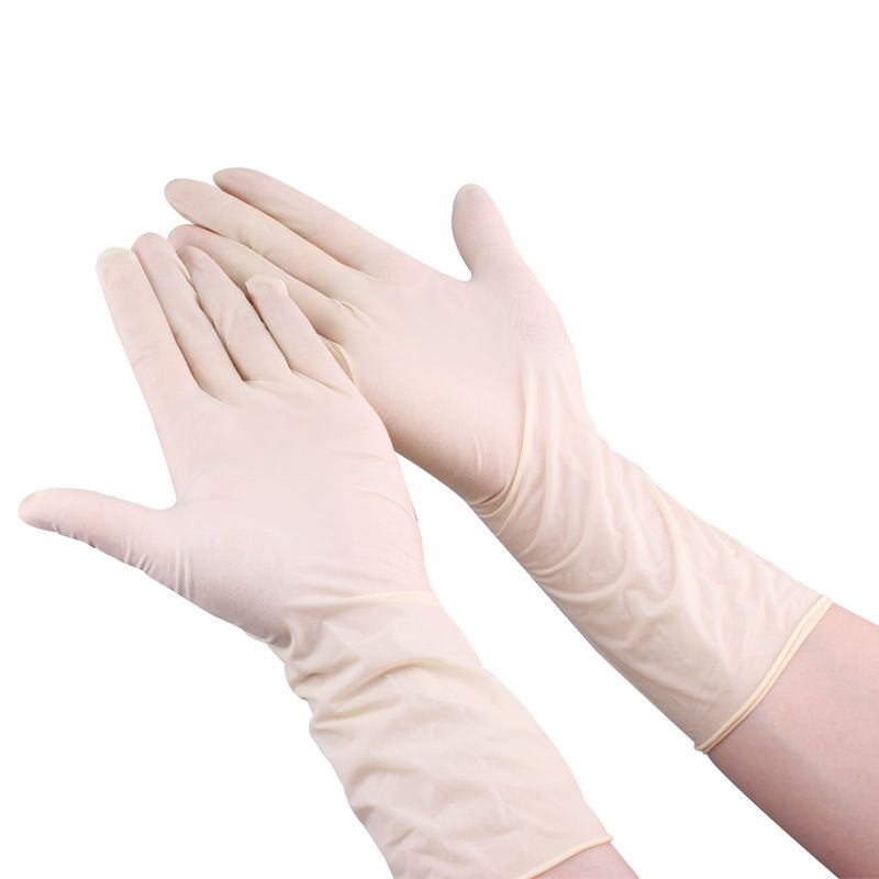一次性乳胶无粉高弹力橡胶手套 防护劳保手套电子化工实验室手套详情图1