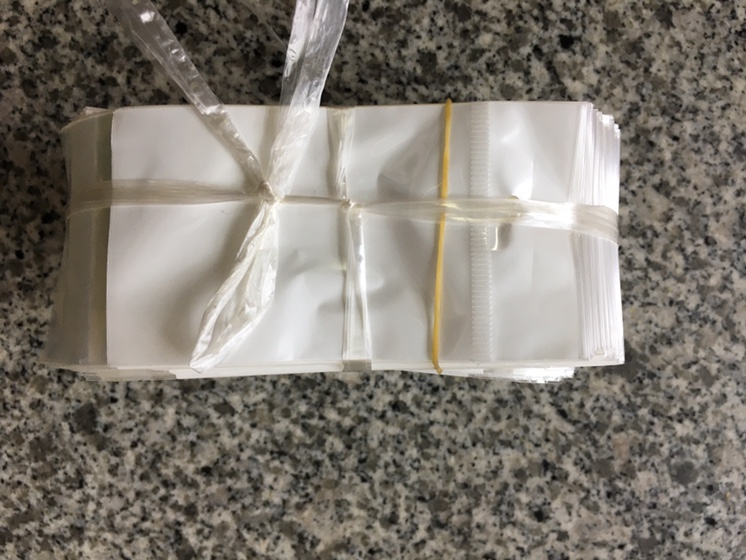 OPP plastic bag inner hole pearlescent film 7*15