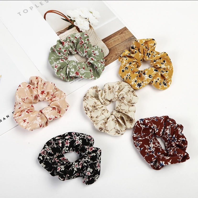 Korea silk no. 1 floral hair ring thumbnail