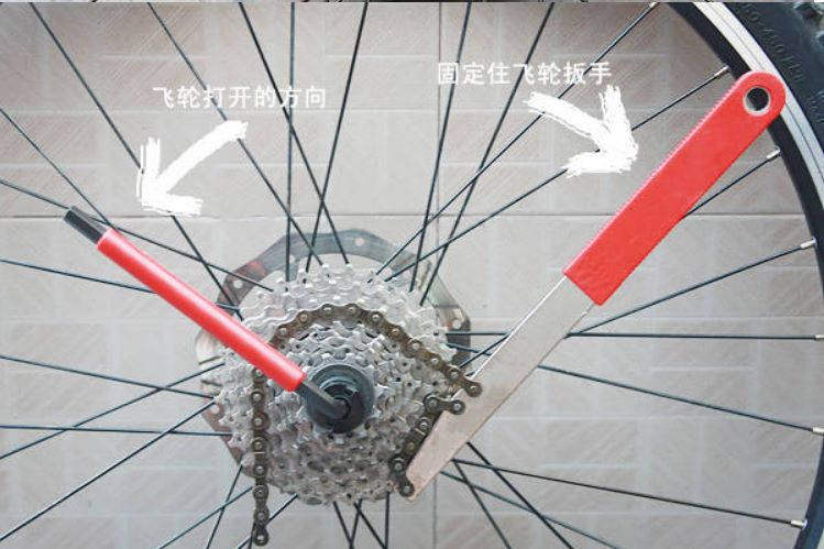 Bicycle Flywheel Tool Chain Wrench Clamp Fly Mount Tool Variable Speed Bicycle Accessories Repair Wrench undefined