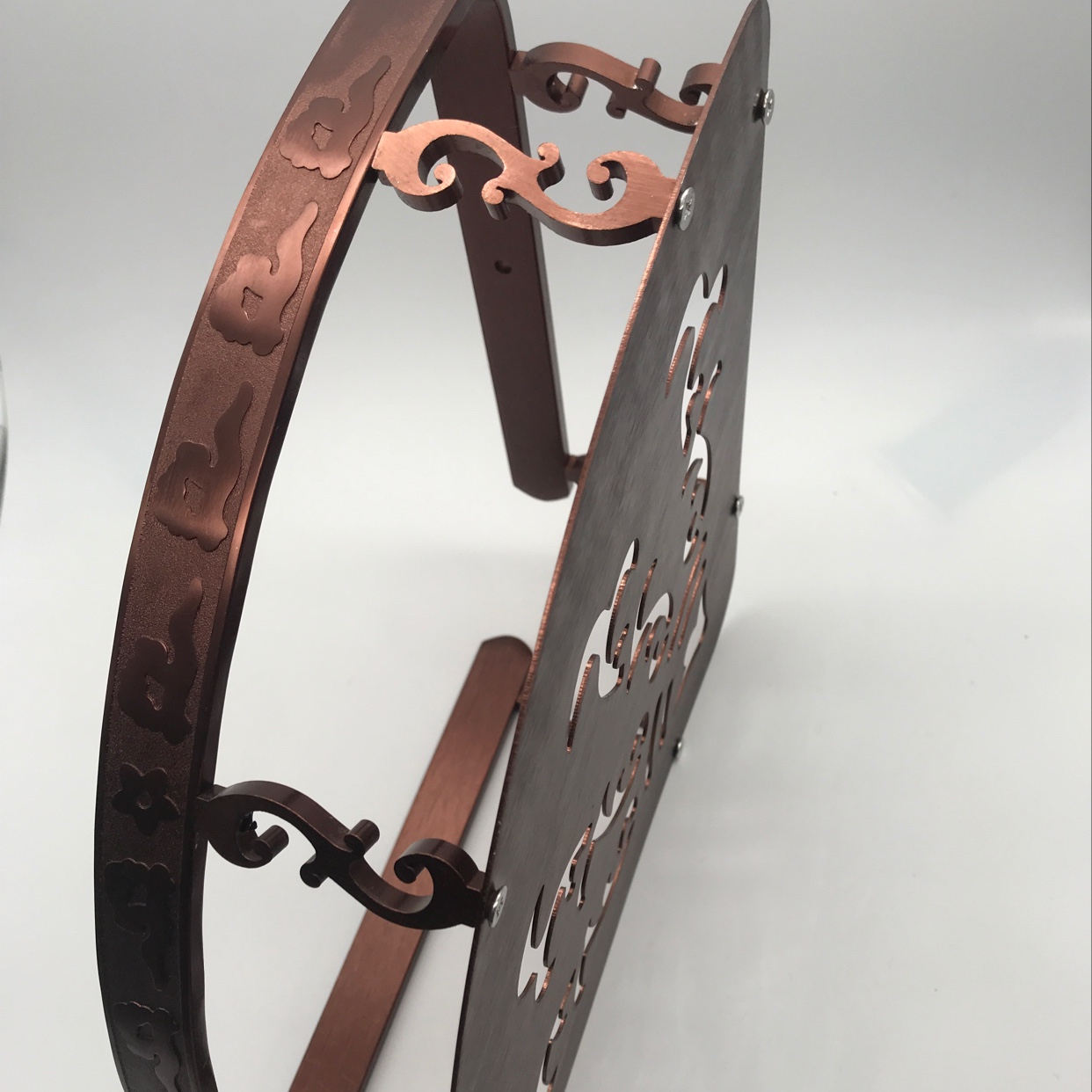 Rose gold luxury shelving unit, European-style shelving unit, space aluminum shelving unit Specification image