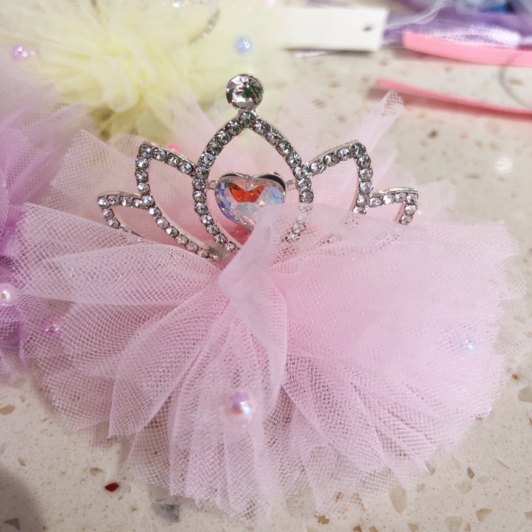Modern Girl Cute Children Girl Crown With Weight Clamp Single Color Mix 30 Batch Free Shipping details Picture