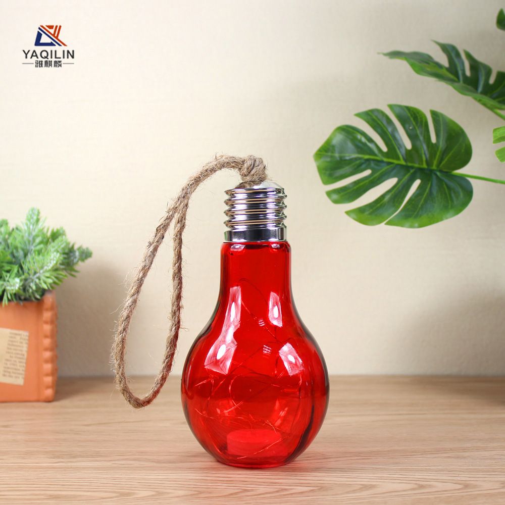 Factory direct retro color spraying rope hanging rope large light bulb bar art decorative light outdoor electronic wind lamp
