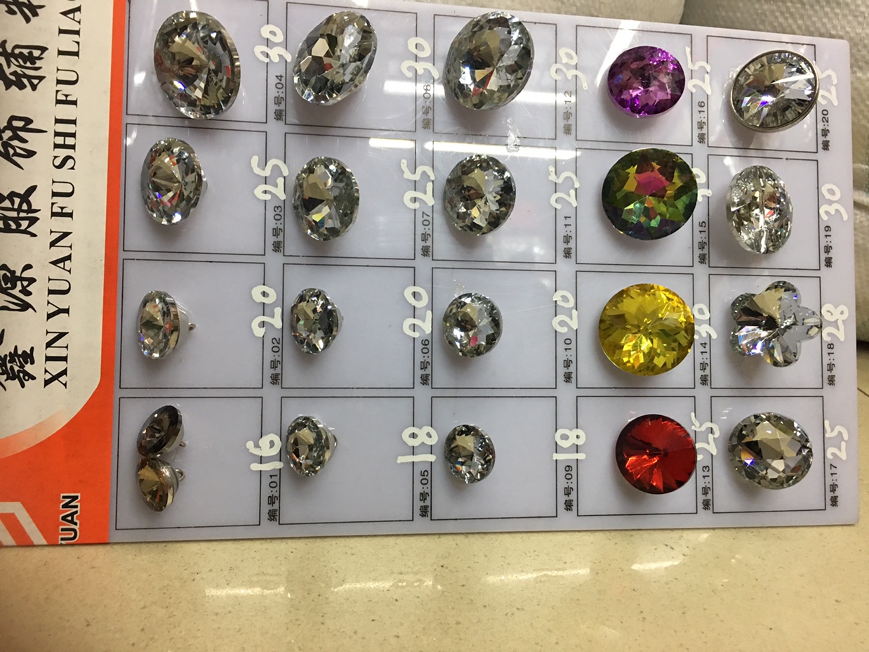 带脚钉玻璃钻扣白底实物图